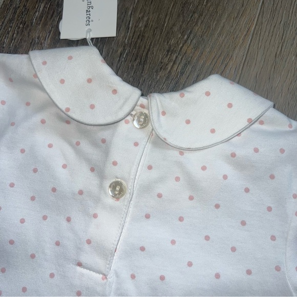 NWT Dotty Dungarees polka dot Peter Pan collar l/s - Picture 3 of 7